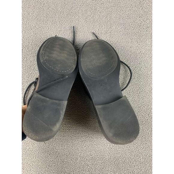 Zara Dress Shoes Women EU 39 Brown Lace Up Chunky Platform Sole Round Toe Oxford - Picture 8 of 9